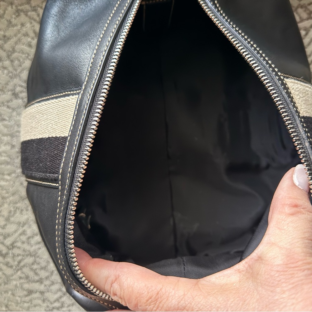 Coach Leather Black and Cream Toiletry Bag - Picture 7 of 7